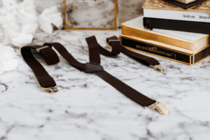 Bretelles à pinces accordéons boutons crochet cuir vintage peaky brown cuir shelby quatre new