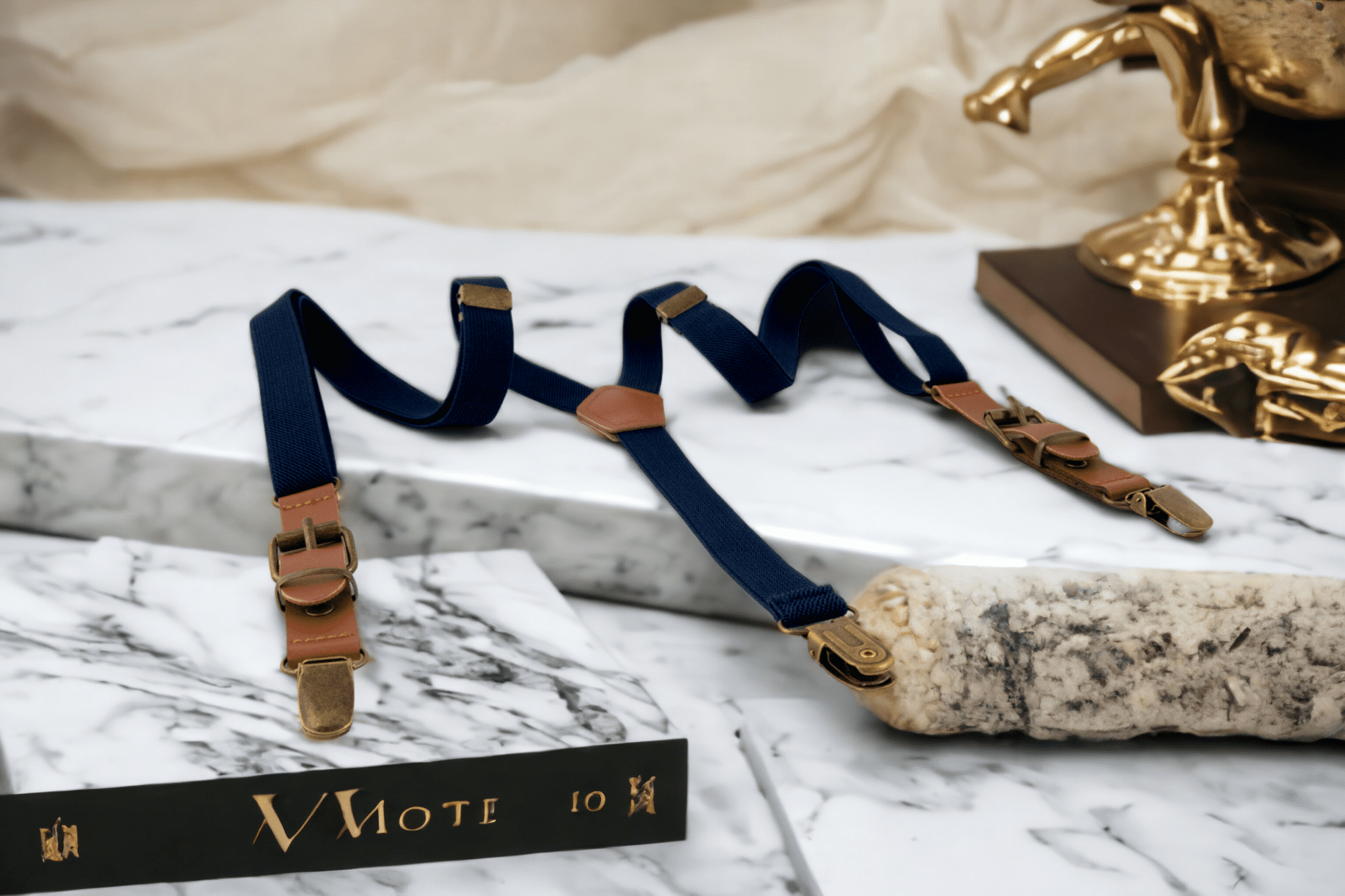 Peaky leather tommy shelby blue vintage leather accordion clip straps with hook buttons one new