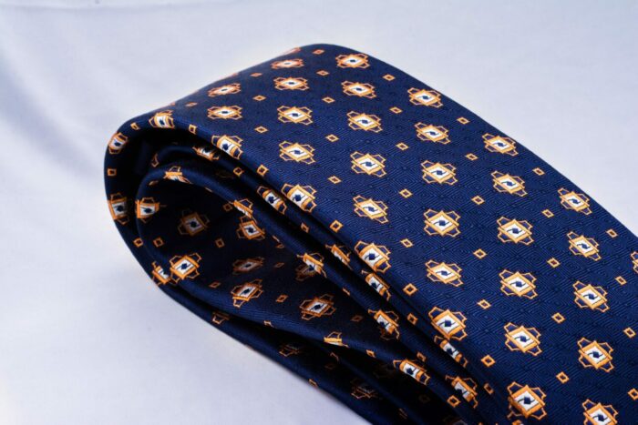 trendy men's tie silk suit royal blue three