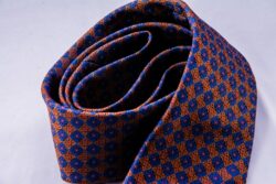 cravate originale soie tendance vintage bleu roi deux