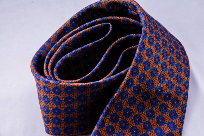 two silk tie vintage trend royal blue