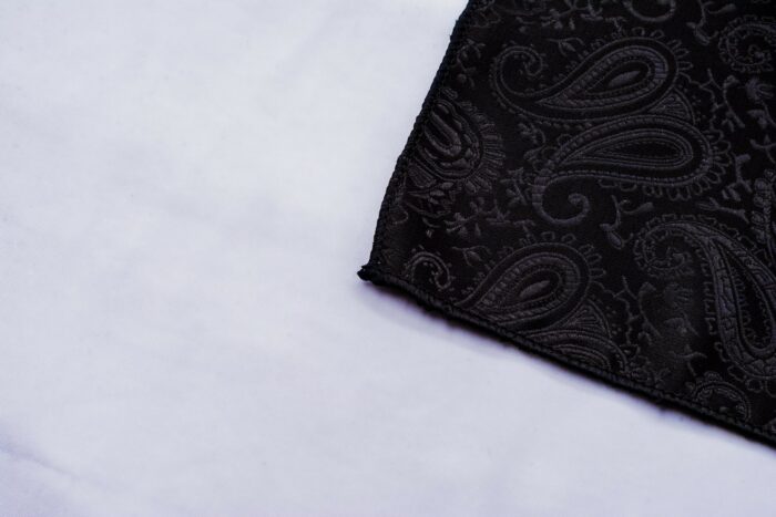 black suit pocket handkerchief luxury two