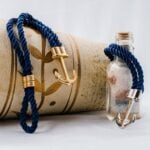 bracelet ancre corto maltese gentleman bleue or un