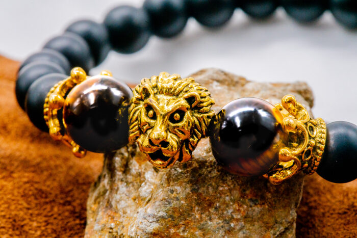 bracelet oeil du tigre lion lannister luxe or un