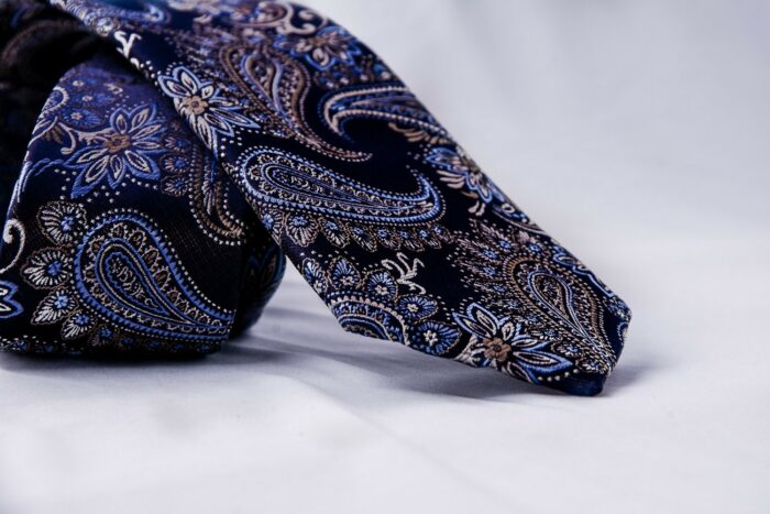 black floral vintage silk tie one