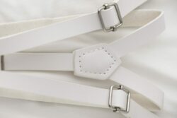 straps vintage leather accordion buttons hooks white clip polly gray two