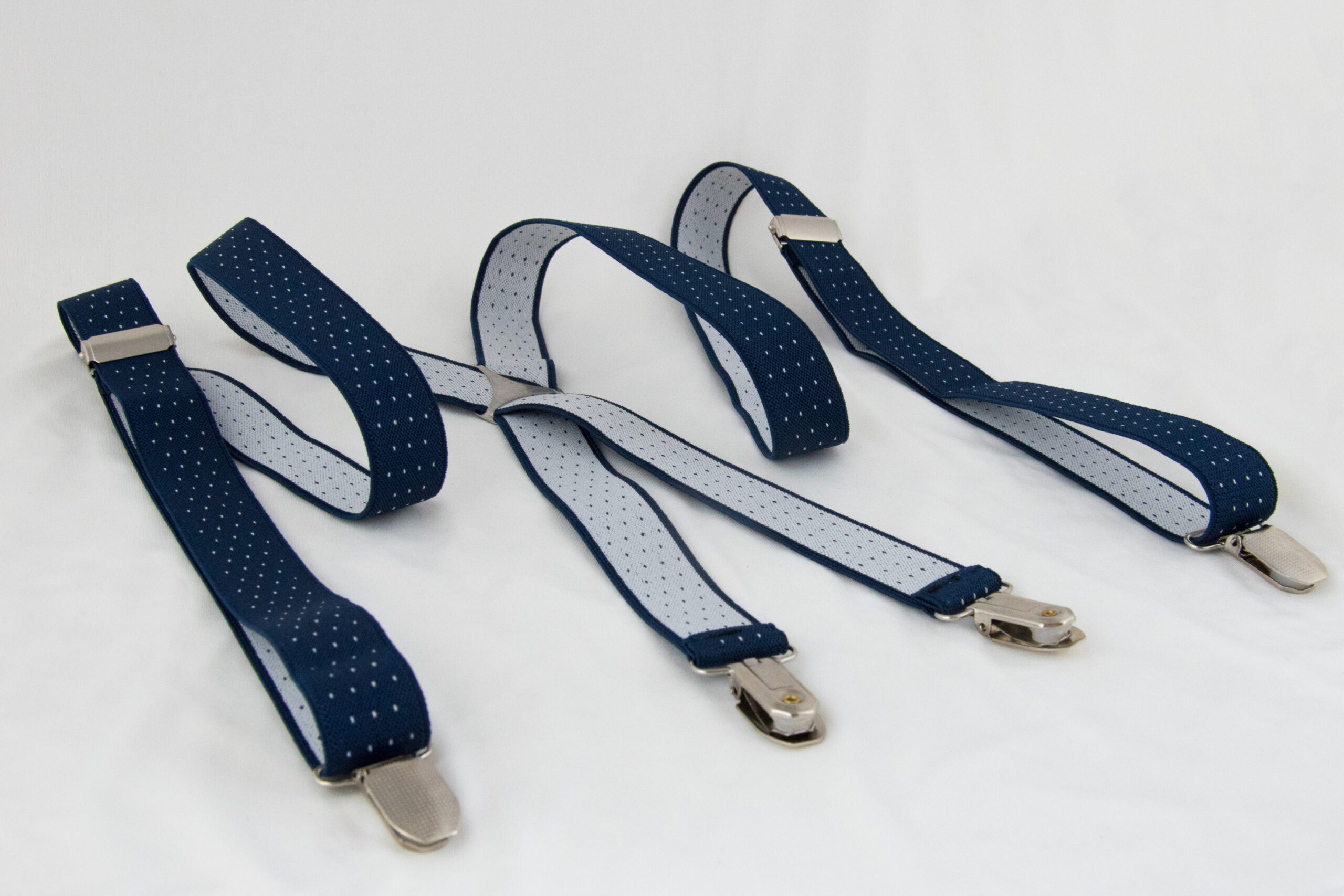 Straps with accordion clips buttons crochet leather vintage peaky shelby thomas blue one