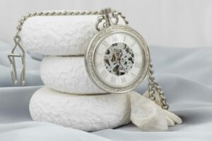 Antique men's pocket watch vintage mechanical gear pollock silver original