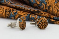 suit pocket cufflinks ascot vintage orange one