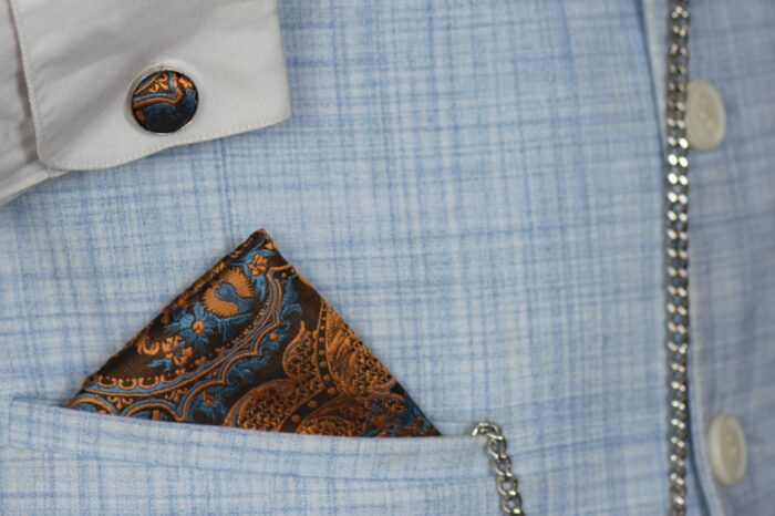 suit pocket cufflinks ascot vintage orange vest