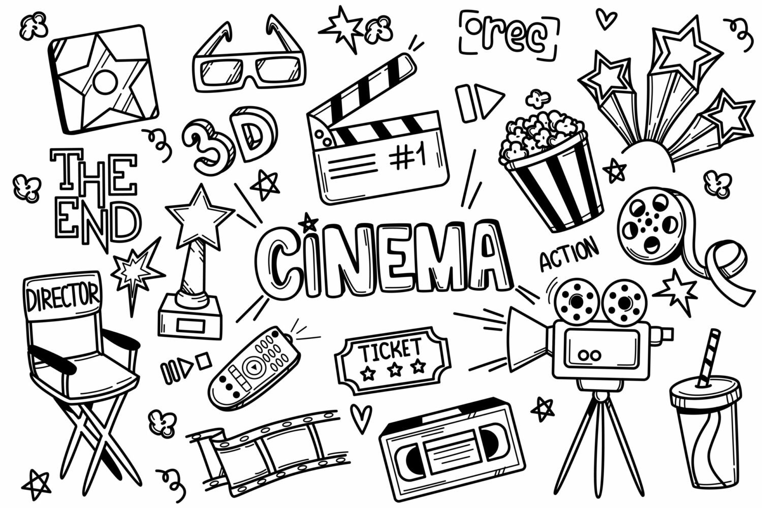 image page your projects vintage cinema accessory sticker cinema ticket action camera director seat