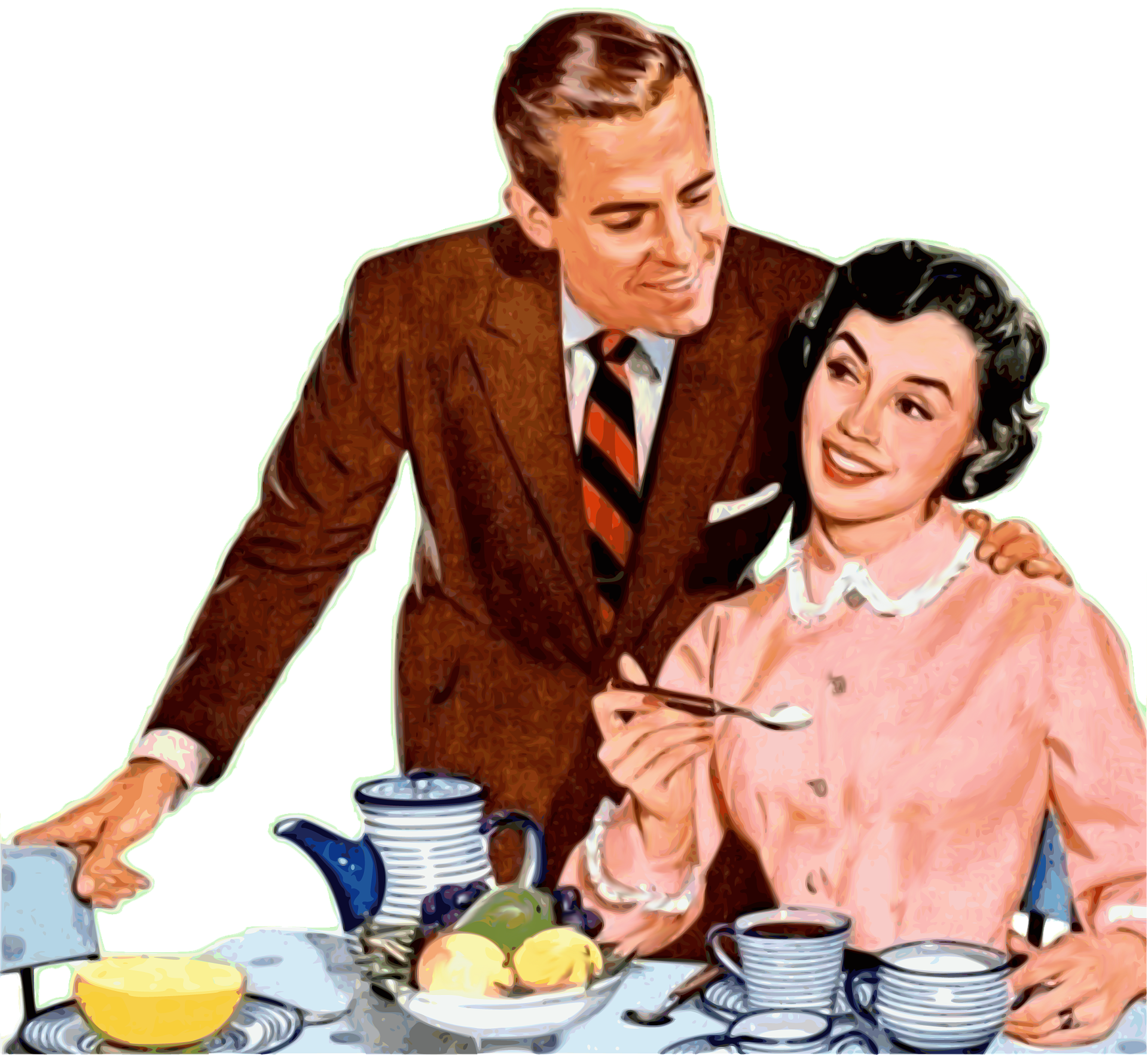 image page vos projets mariages et evenements diner couple à table vintage