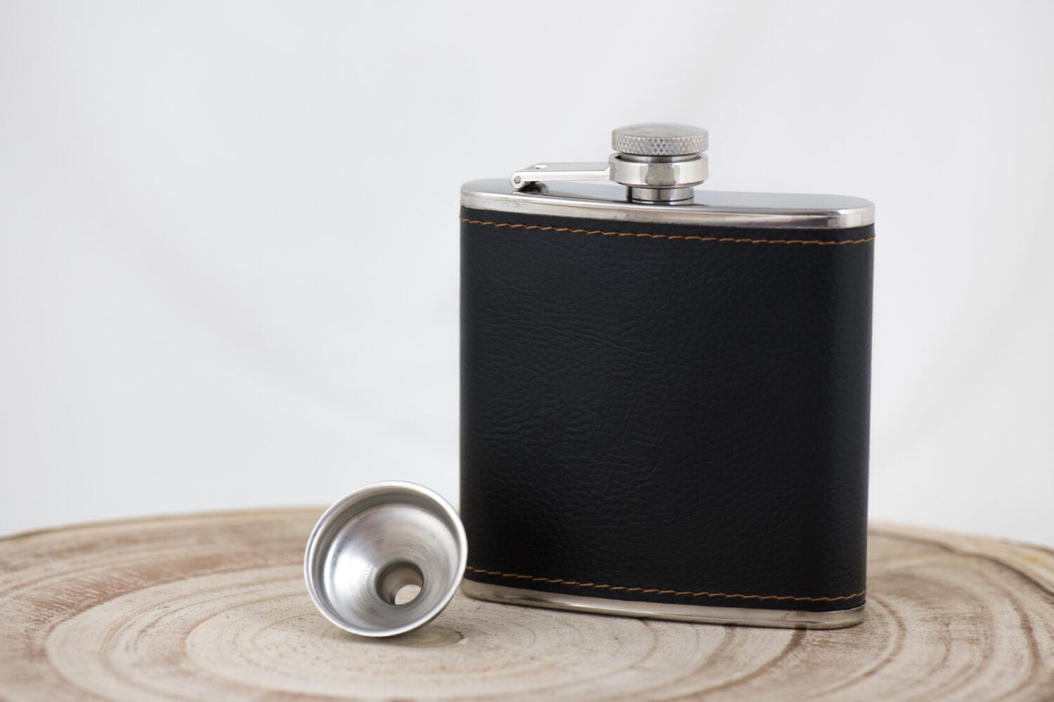 flasque kit whisky alcool ancienne vintage peaky blinders leina shelby acier cuir noir original quatre