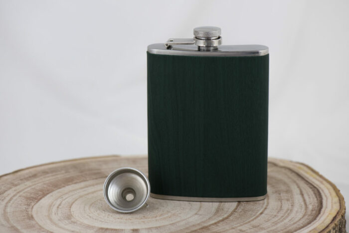 flask kit whiskey alcohol old vintage Peaky Blinders nath shelby steel green leather original one